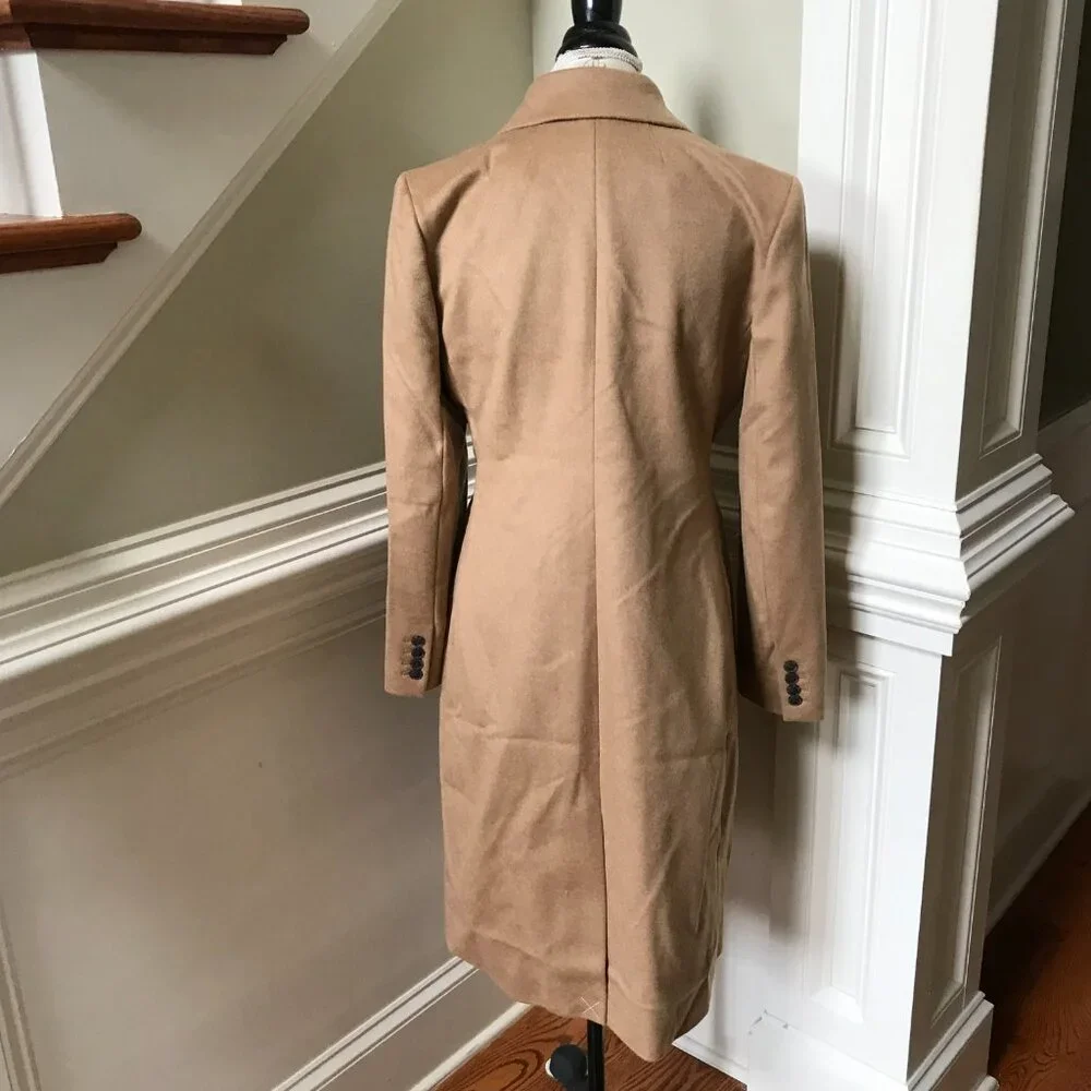 J. Crew Camel Double-Breasted Longline Pea Coat - Picture 11 of 13